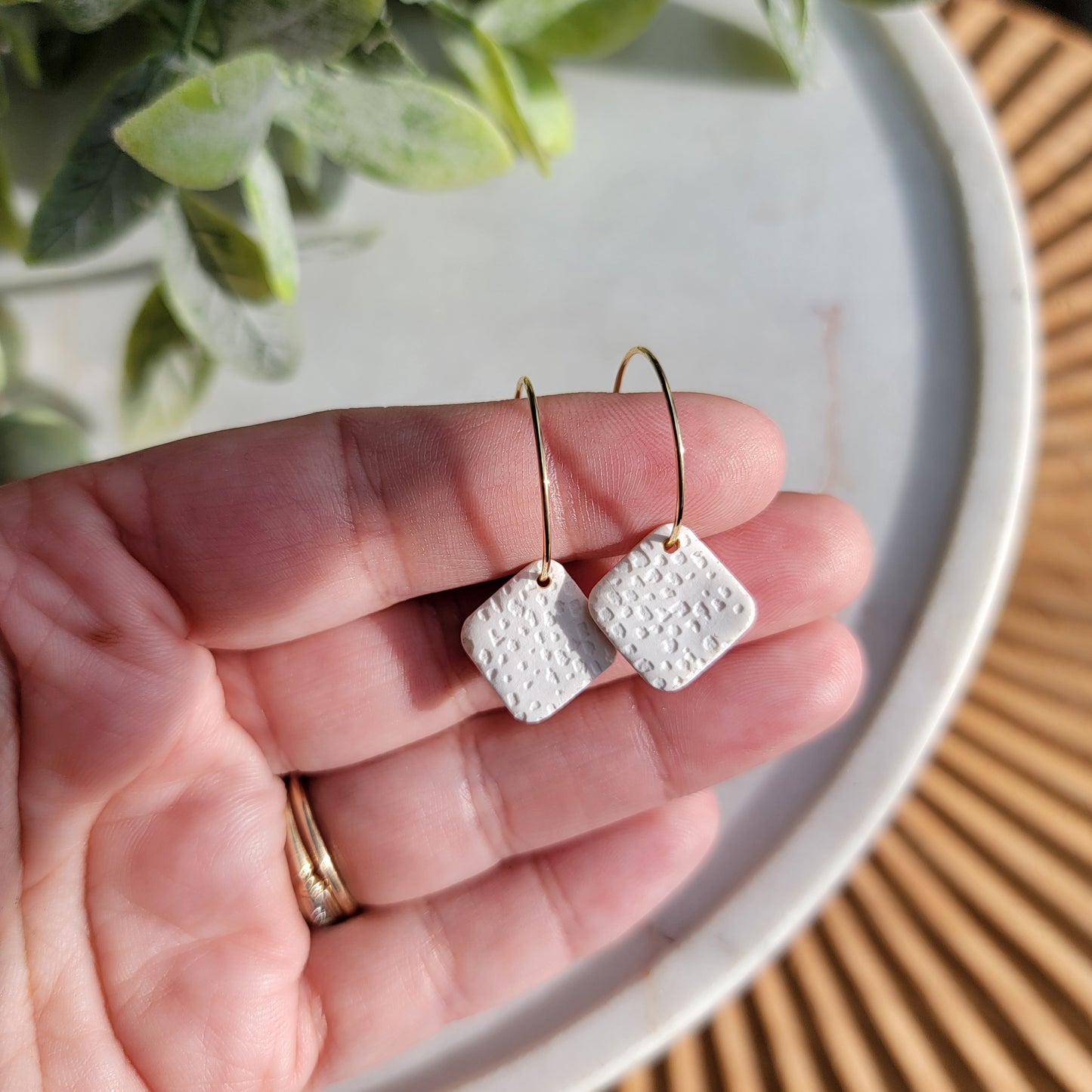 Cora Hoops in White