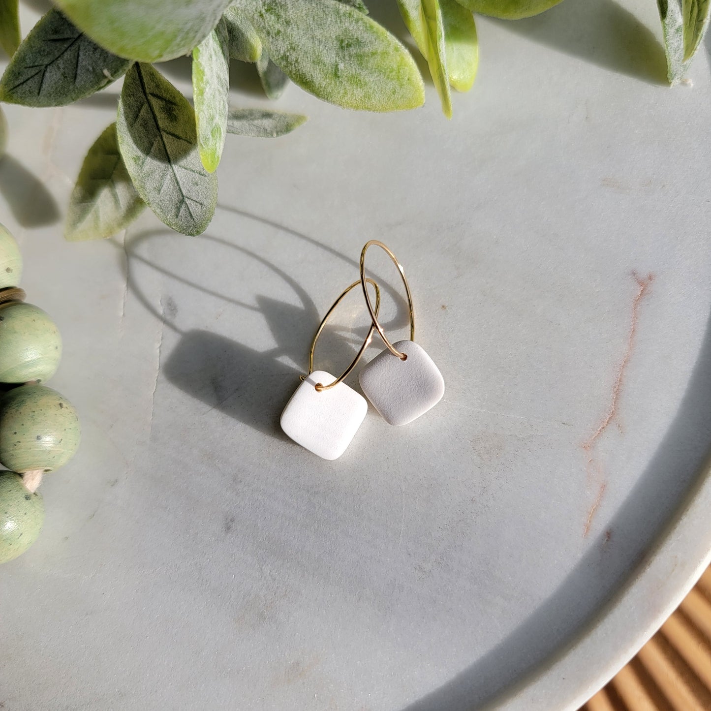 Cora Hoops in White