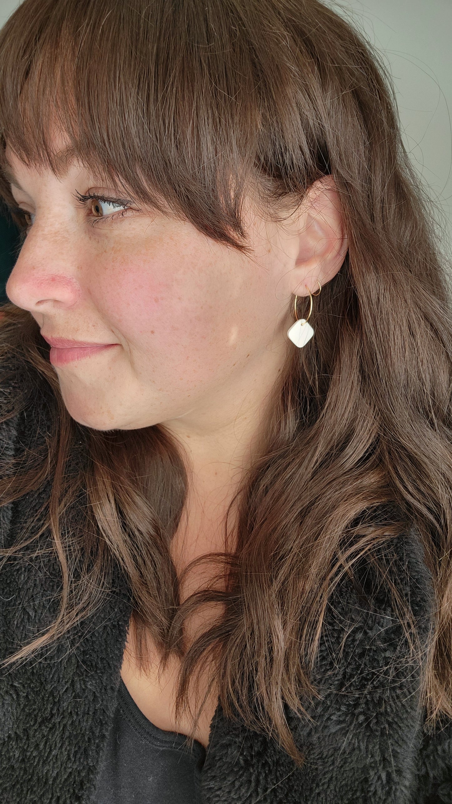 Cora Hoops in White