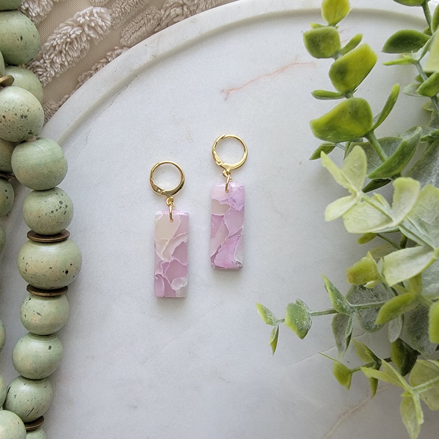 Bar Drops in Lilac Quartz