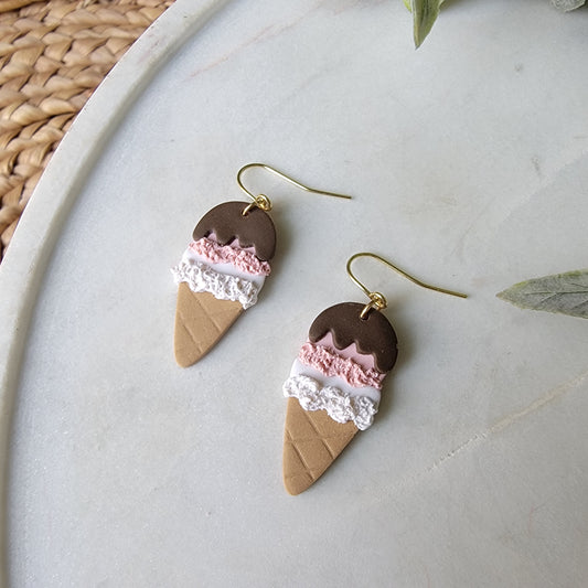 Ice Cream Cone Earrings