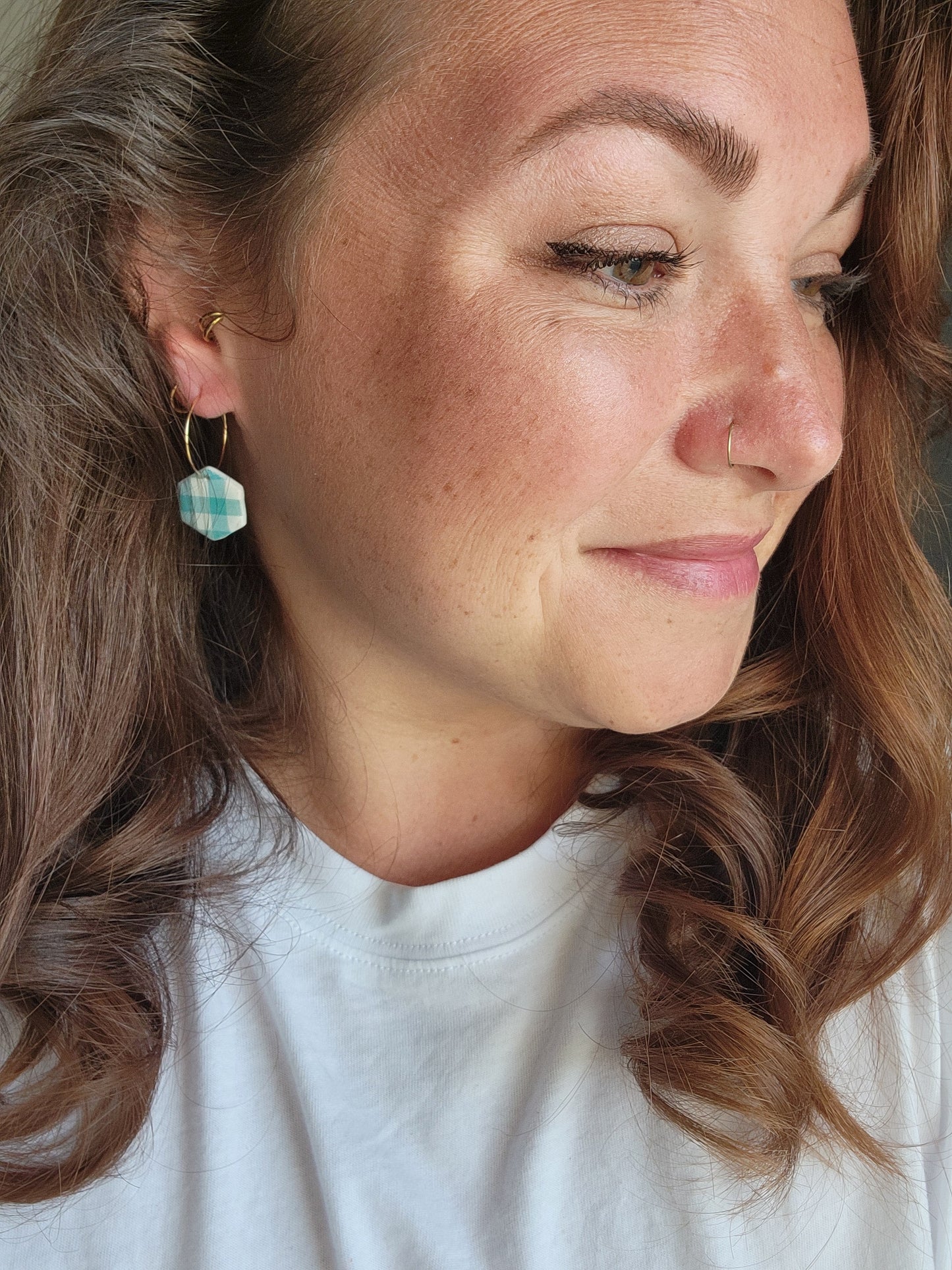 Hexa Hoops in Lilac Quartz