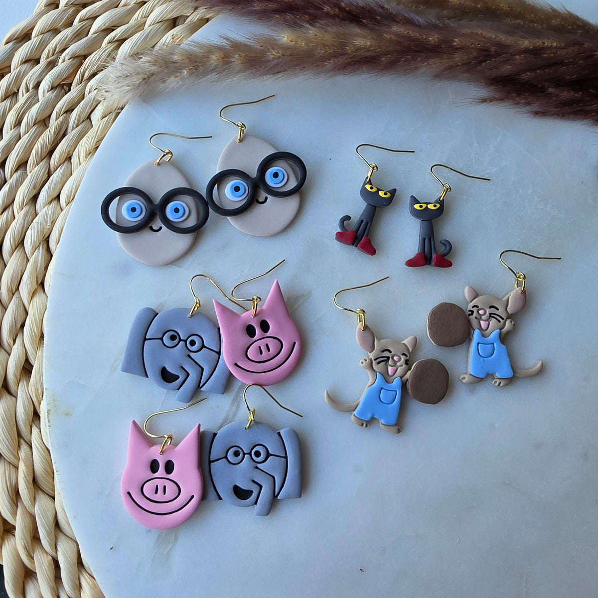 Bookish Cool Cat Earrings