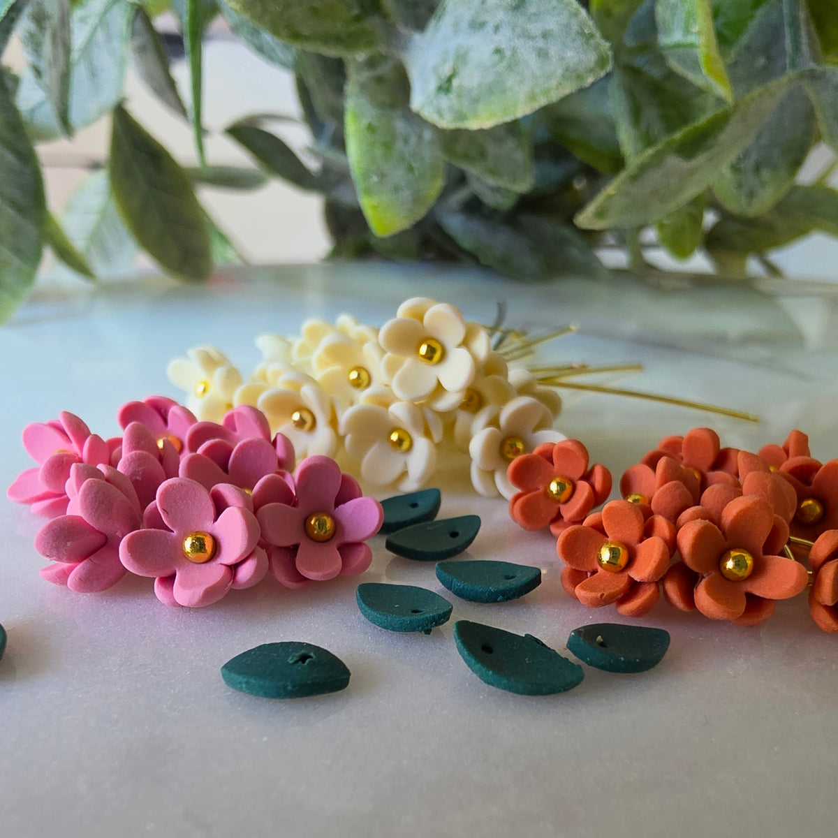 Fall Flower Bunch Earrings