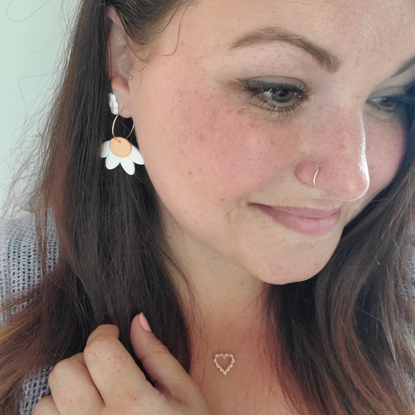 Daisy Hoop Earrings