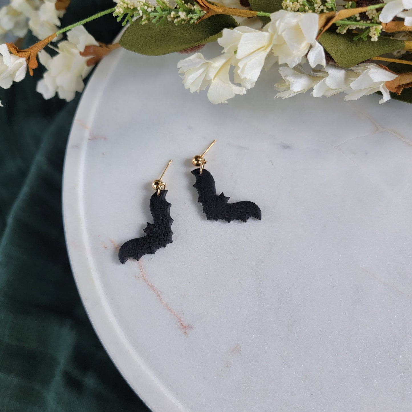 Black Bat Earrings