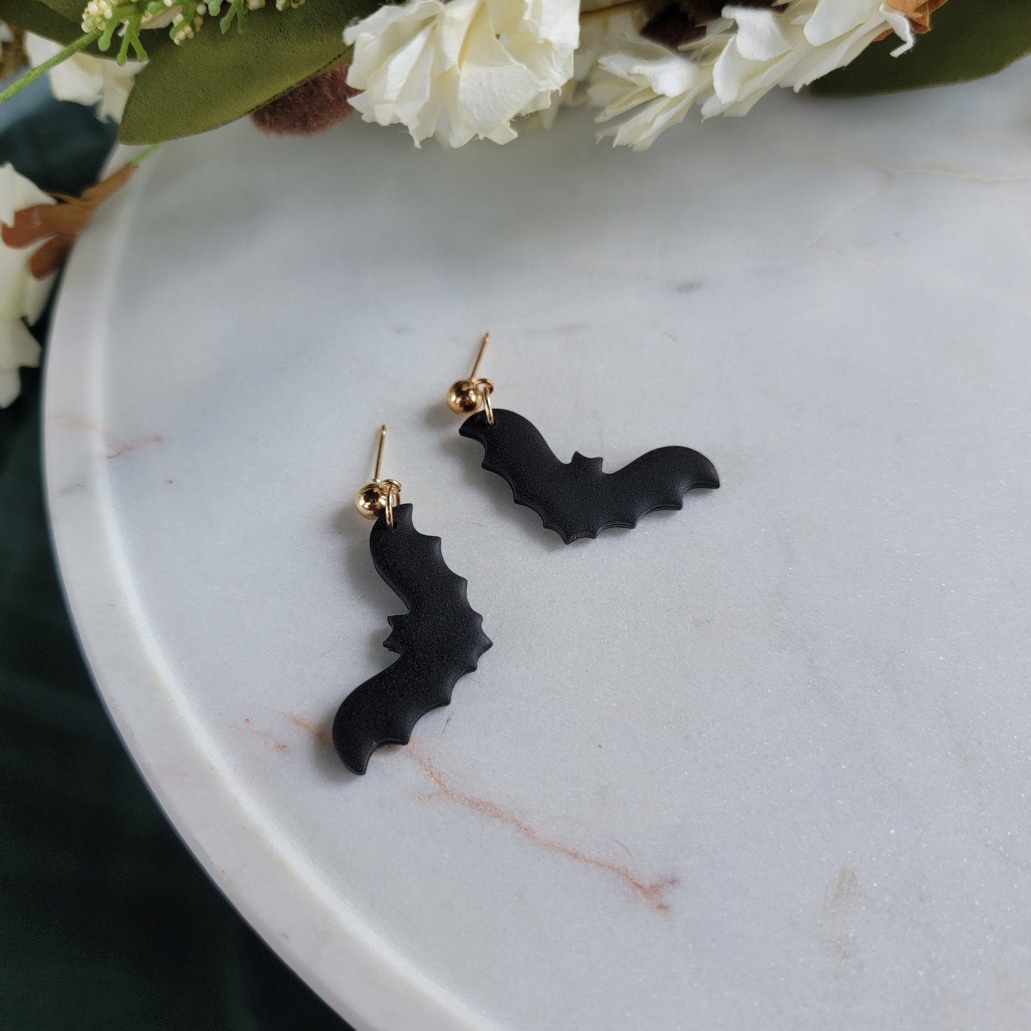 Black Bat Earrings