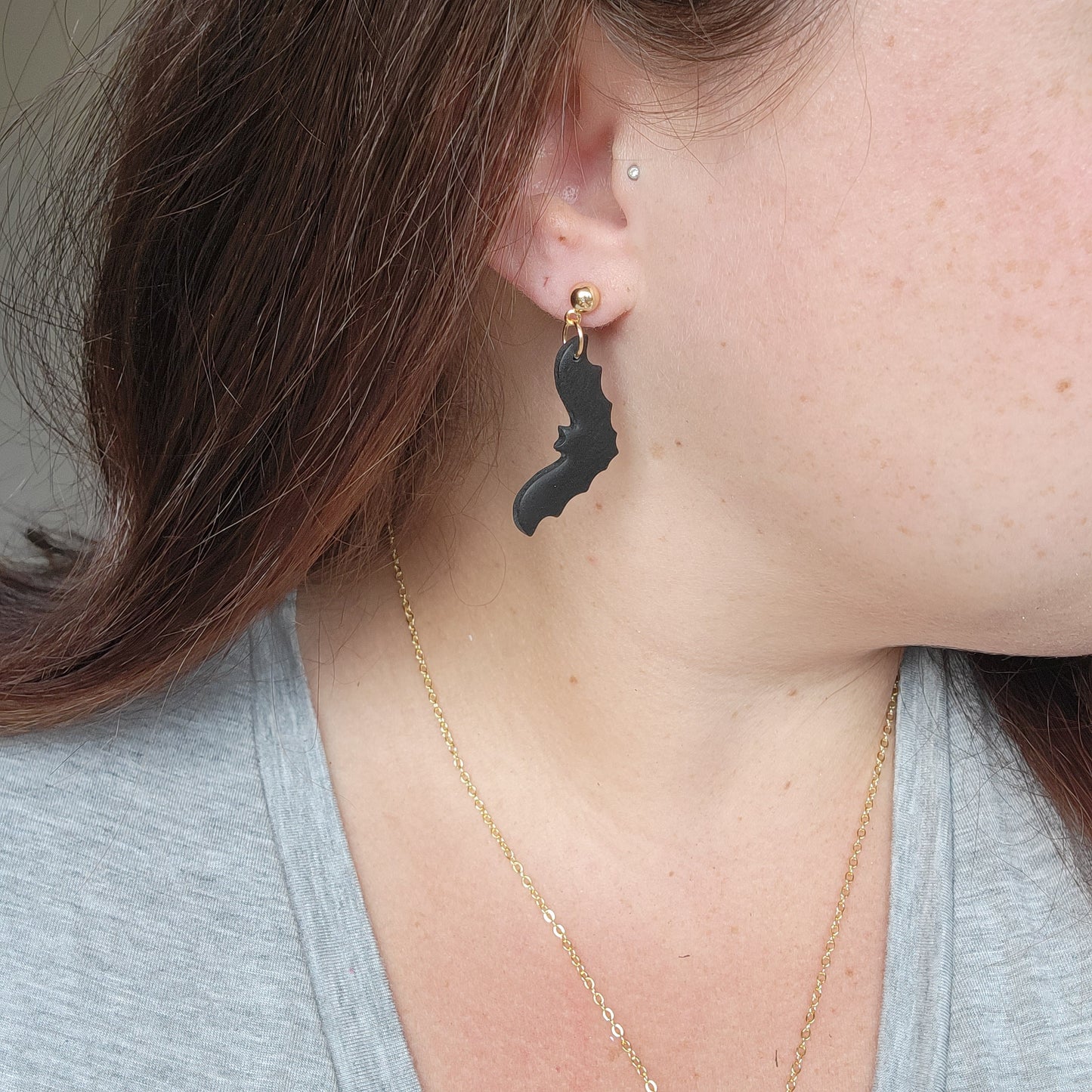 Black Bat Earrings