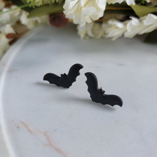 Black Bat Dangle Earrings
