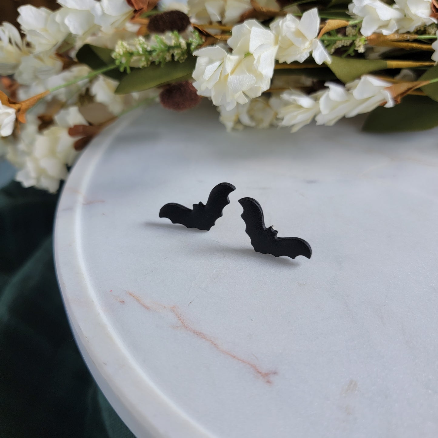 Black Bat Earrings