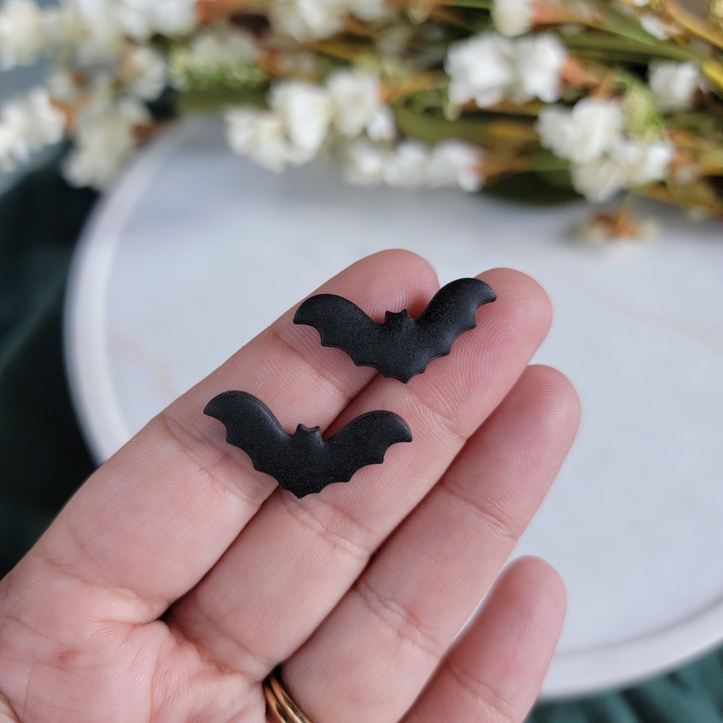 Black Bat Earrings