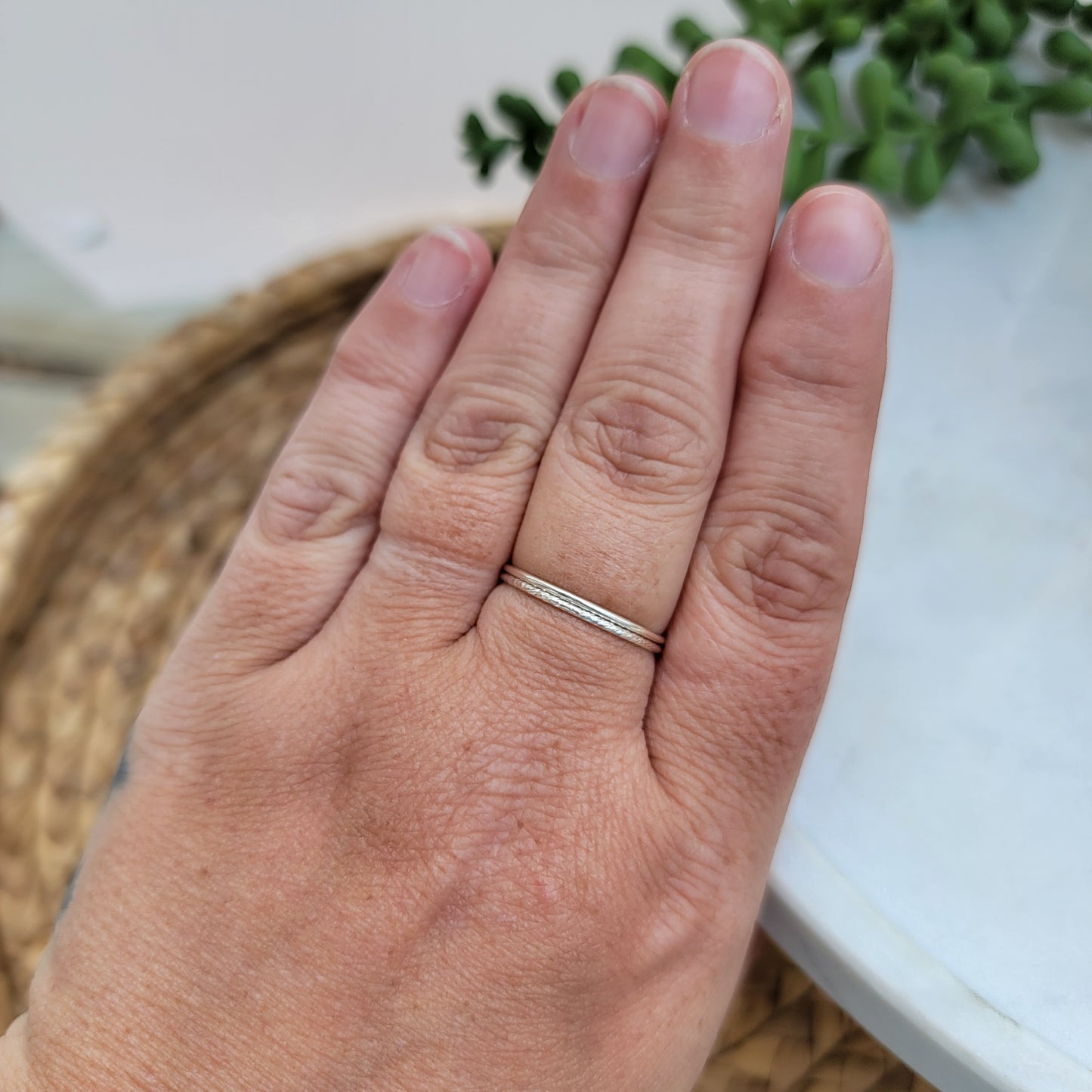 Dual Sterling Silver Ring Stack