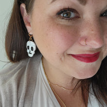 Load image into Gallery viewer, Marbled Skull Earrings
