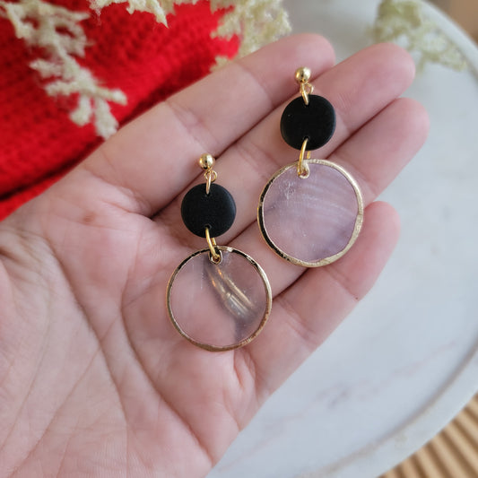 Black and Gold Shell Drops