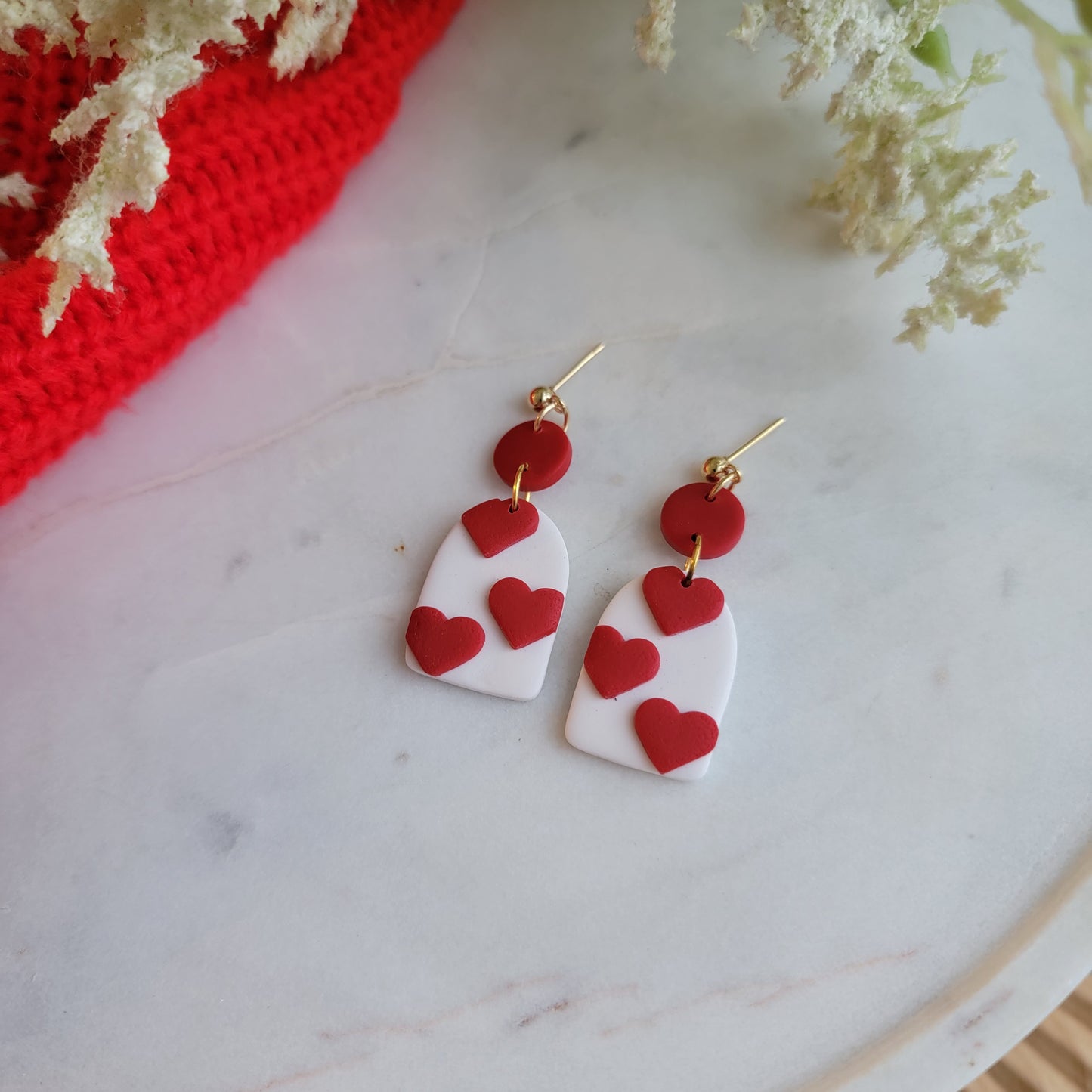 Red and White Heart Arches