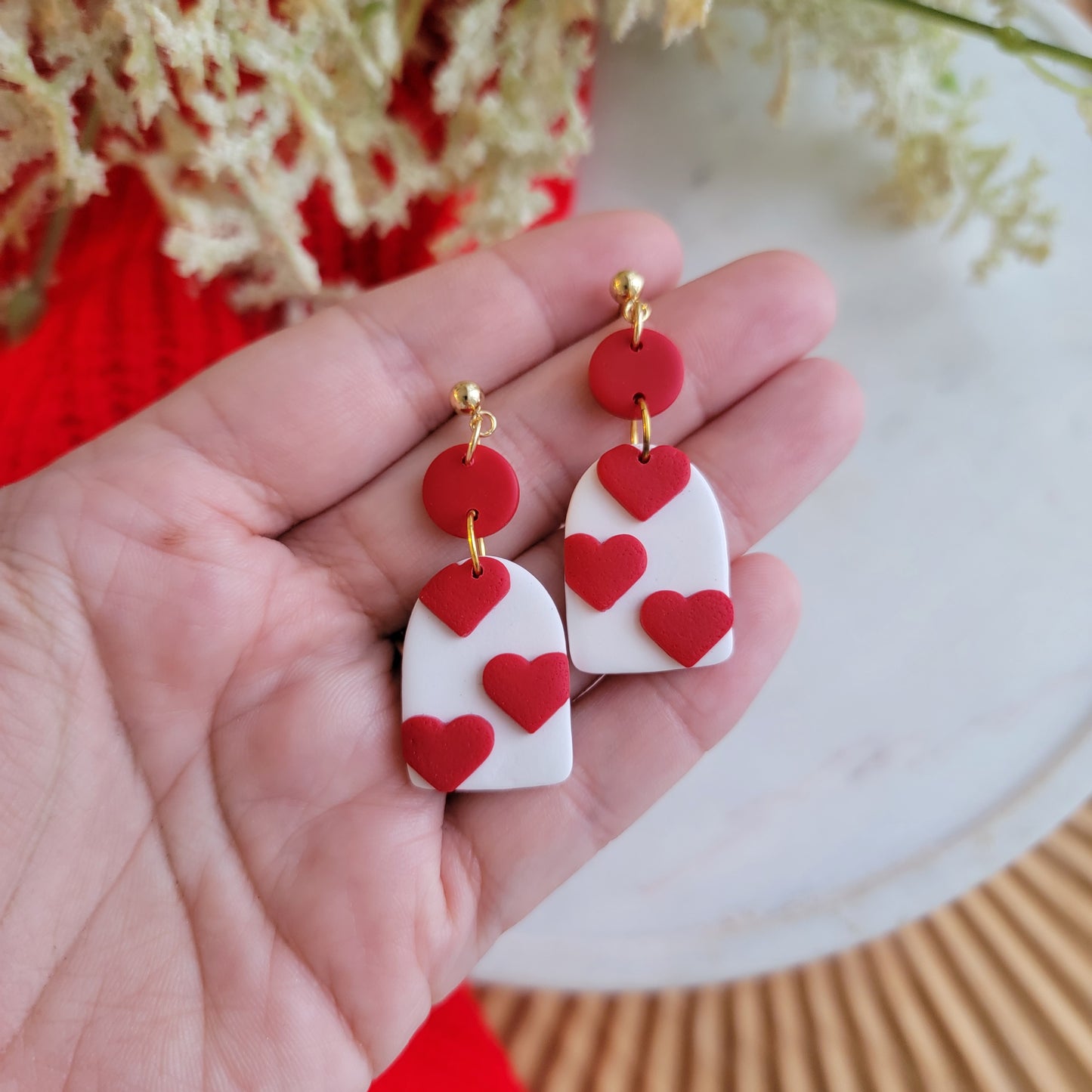 Red and White Heart Arches