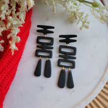 Load image into Gallery viewer, Black Statement Earrings
