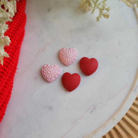 Puffy Heart Studs