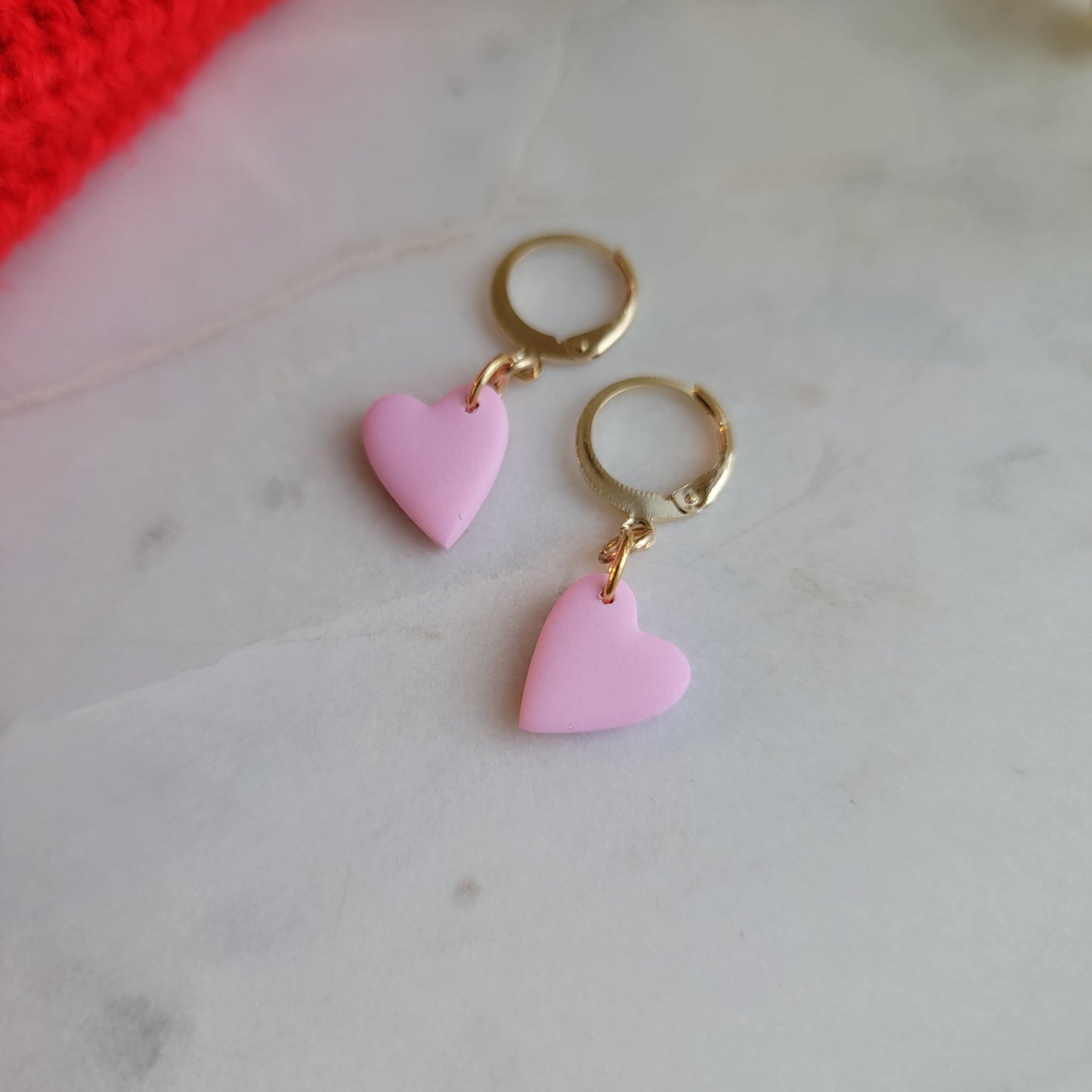 Mini Pink Heart Huggies