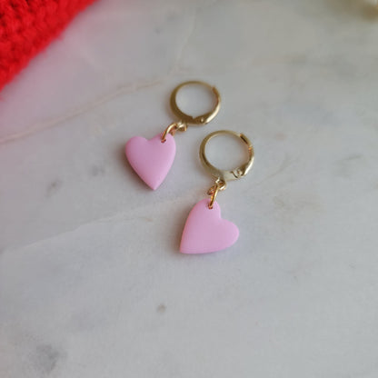 Mini Pink Heart Huggies