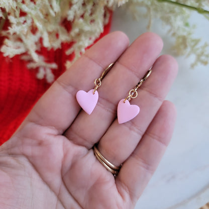 Mini Pink Heart Huggies