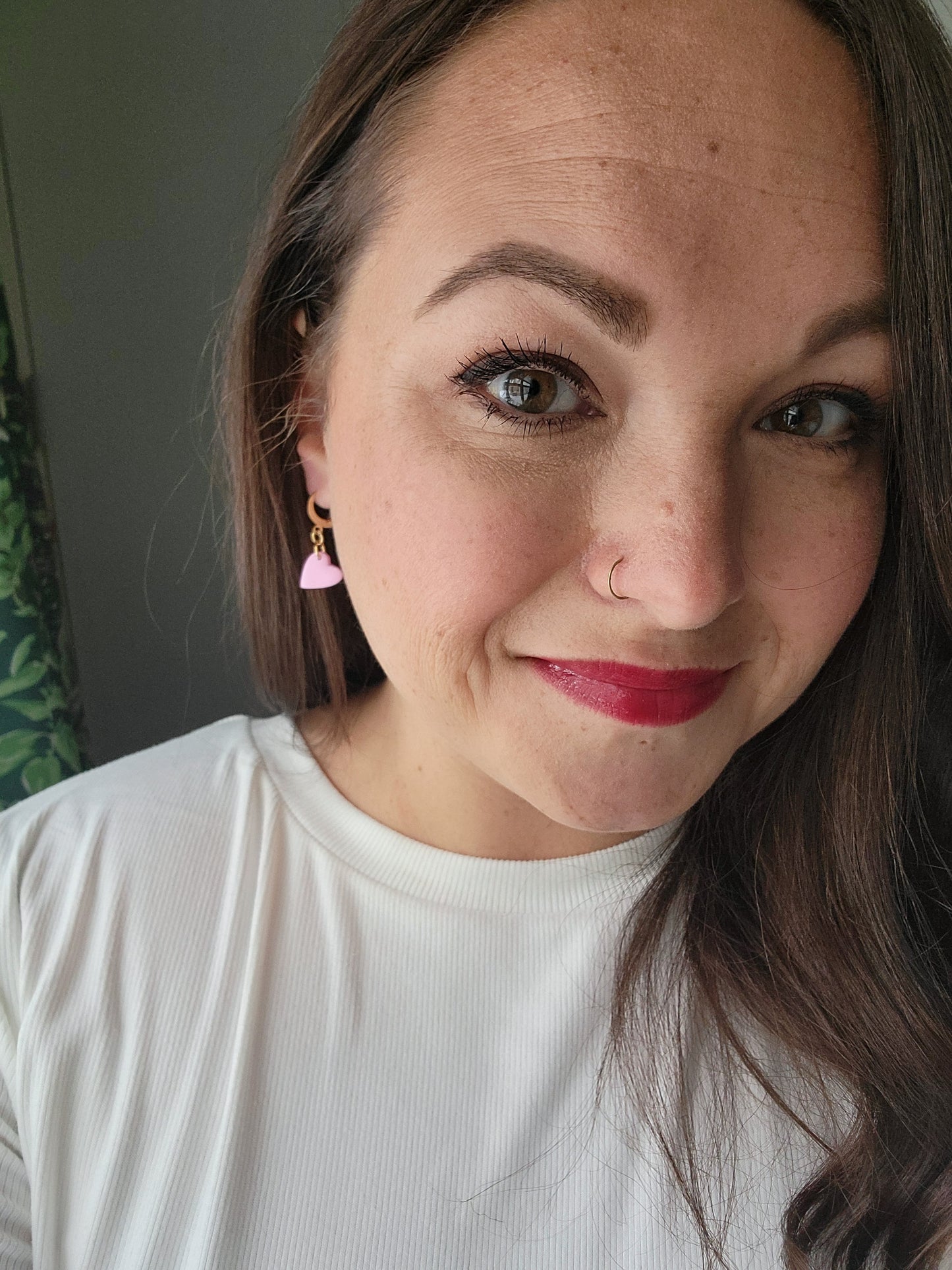 Mini Pink Heart Huggies