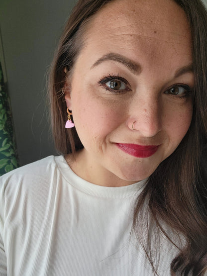 Mini Pink Heart Huggies