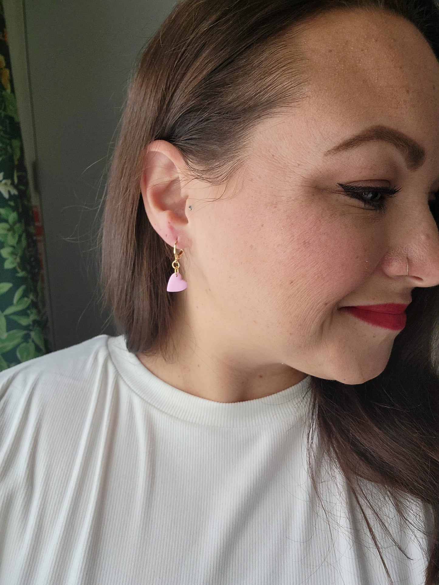 Mini Pink Heart Huggies