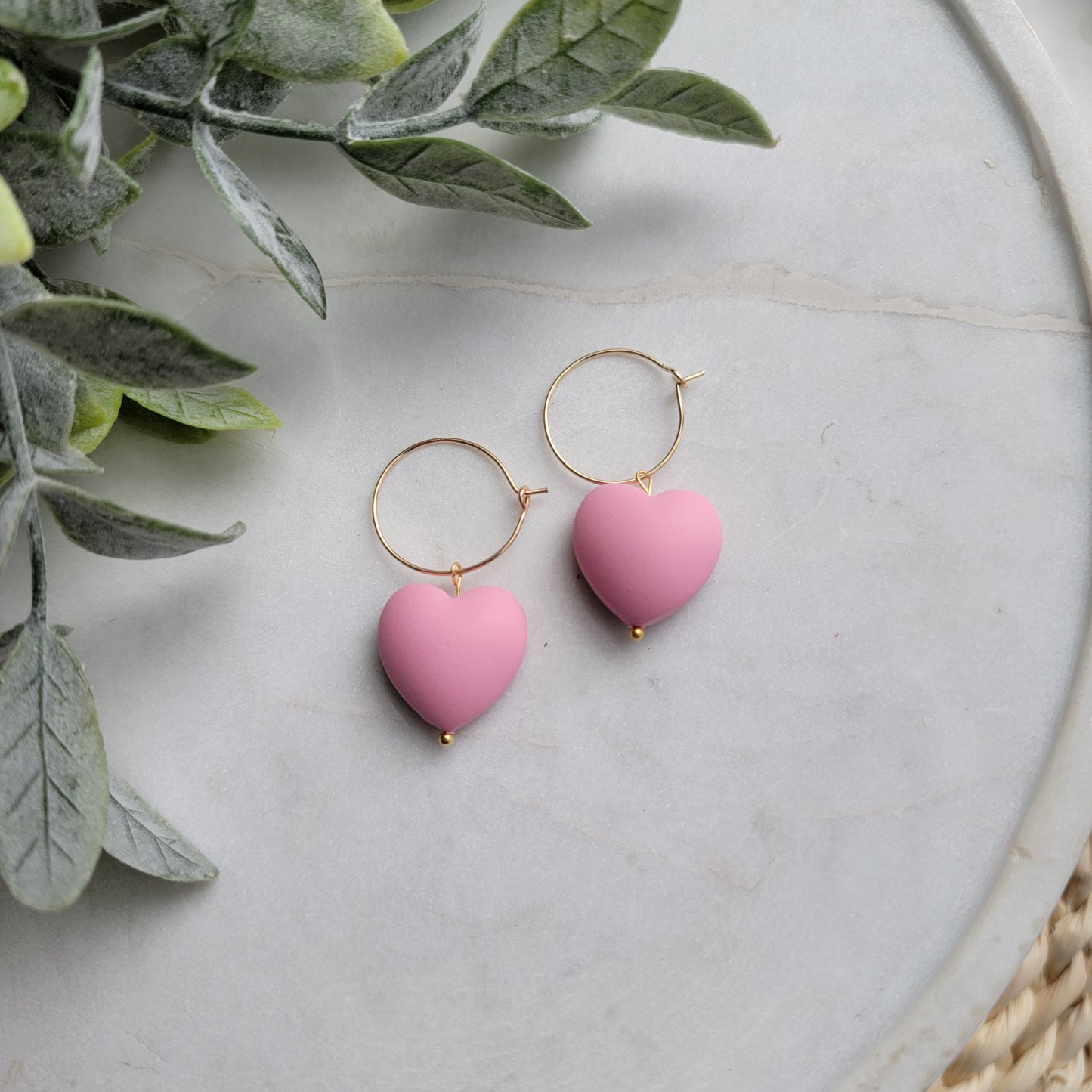 Double Sided Glitter Heart Earrings