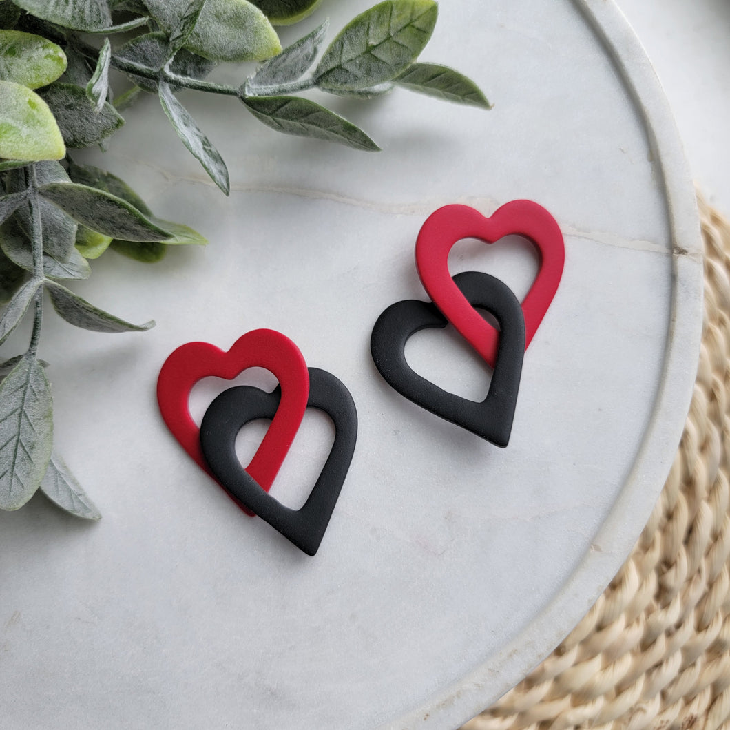 Red and Black Heart Links