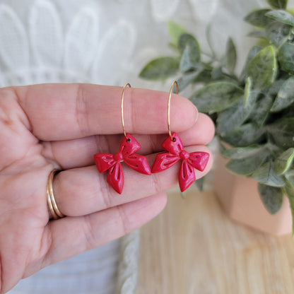 Red Bow Hoops