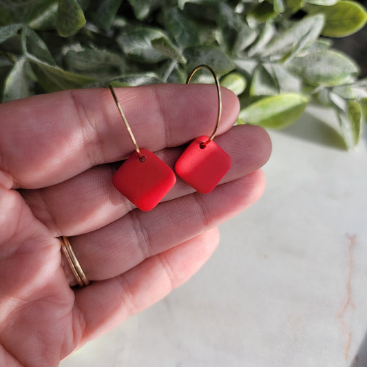Cora Hoops in Bold Red