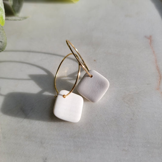Cora Hoops in White