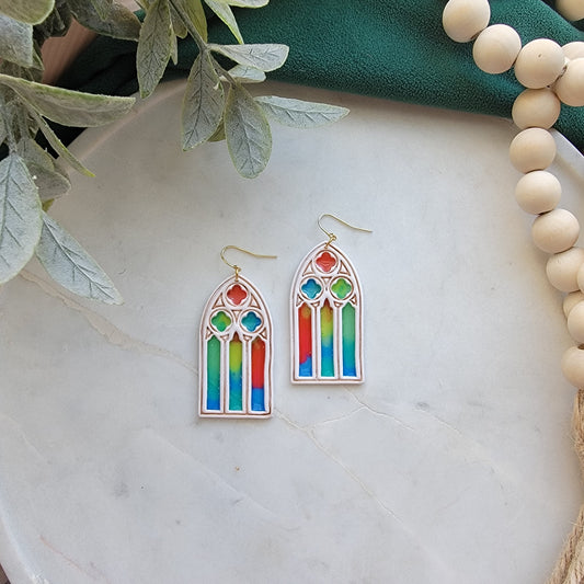 Large Stained Glass Earring