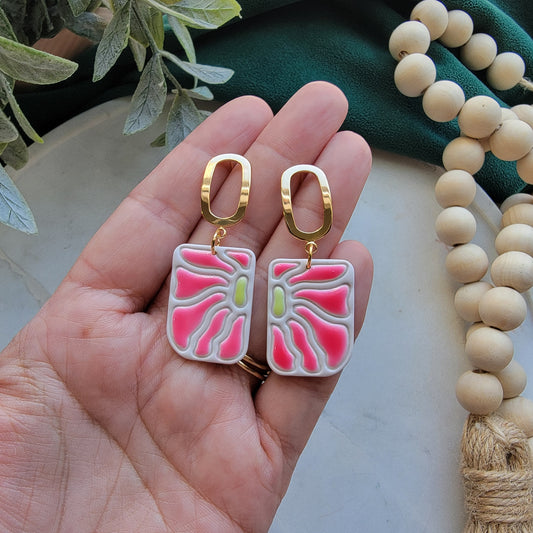 Small Pink Matisse Earrings