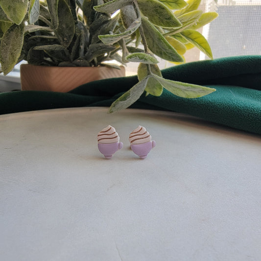 Lilac Latte Studs