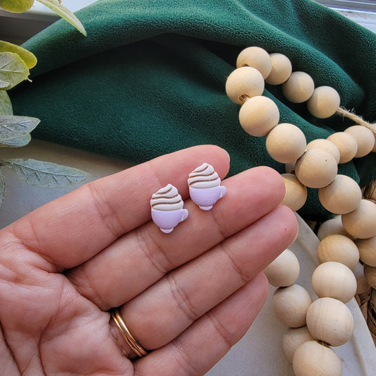 Lilac Latte Studs