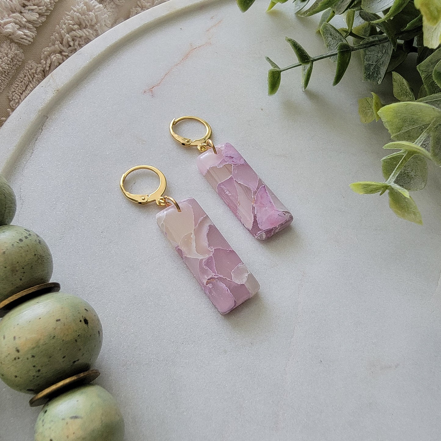 Bar Drops in Lilac Quartz