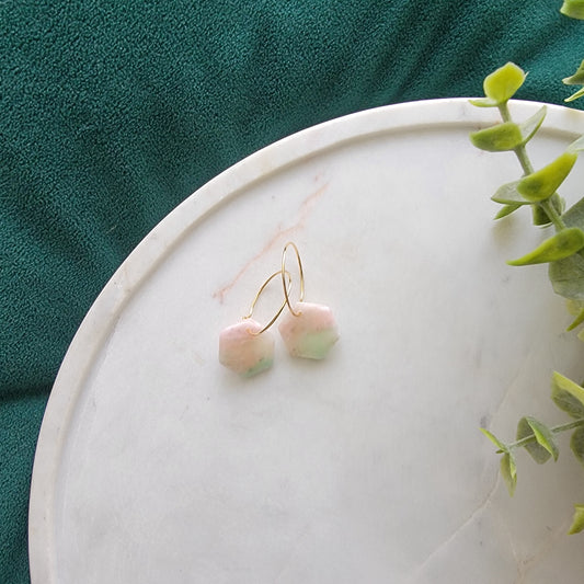 Hexa Hoops in Mossy Stone