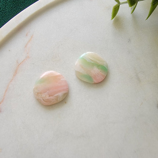 Mini Rae Studs in Mossy Stone