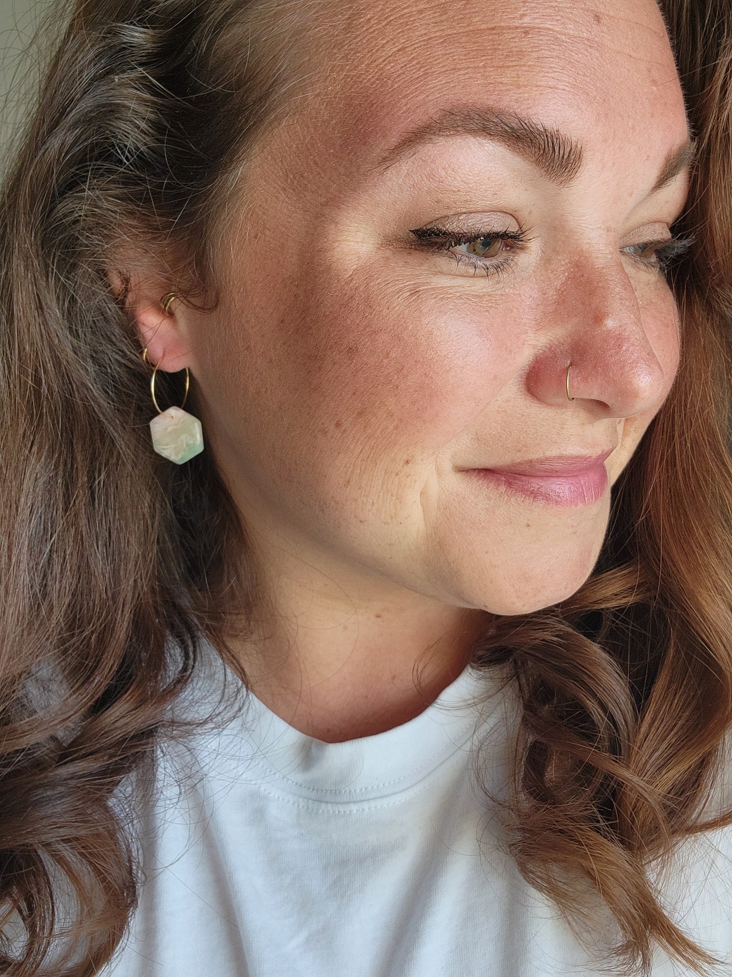 Hexa Hoops in Mossy Stone