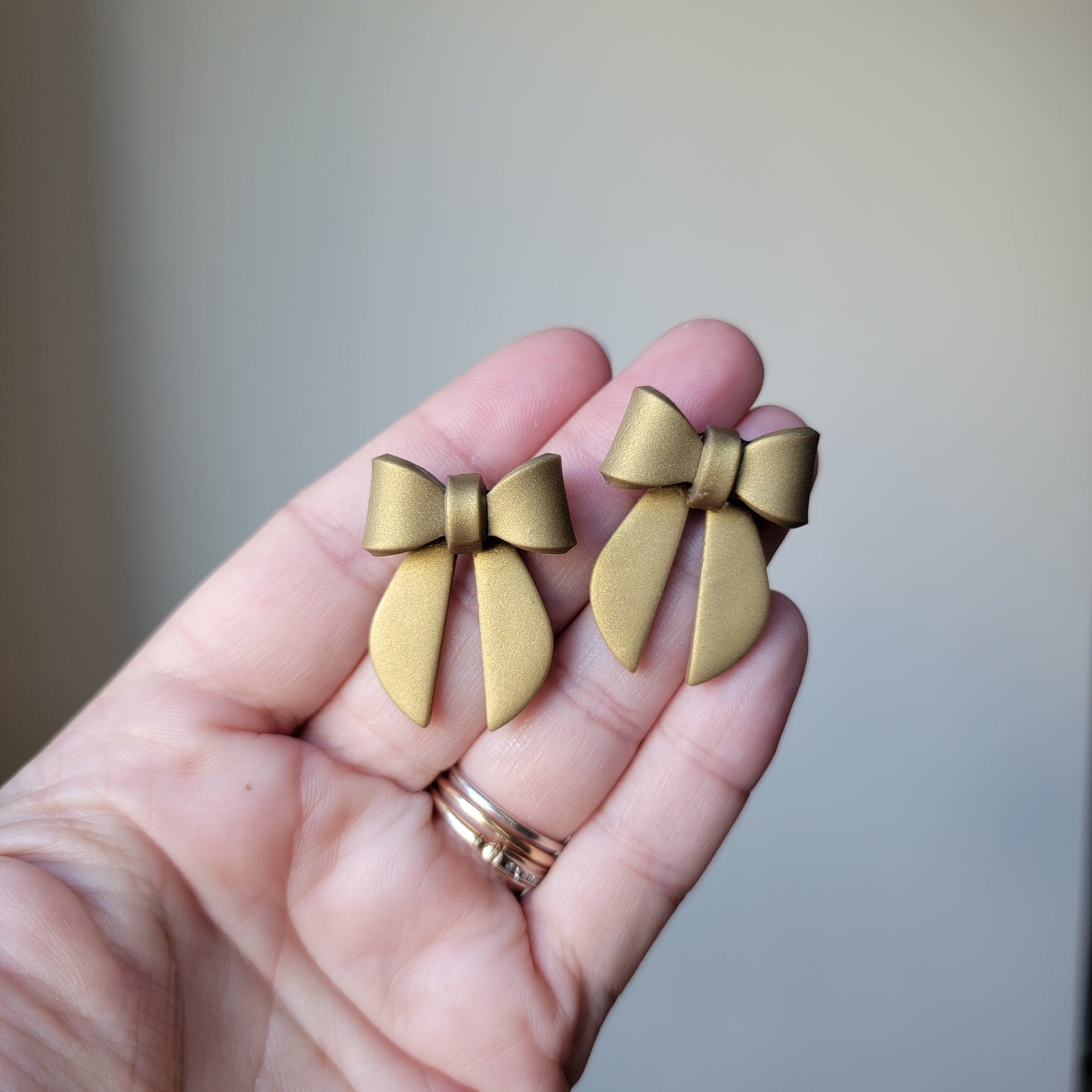 Big Holiday Bow Earrings