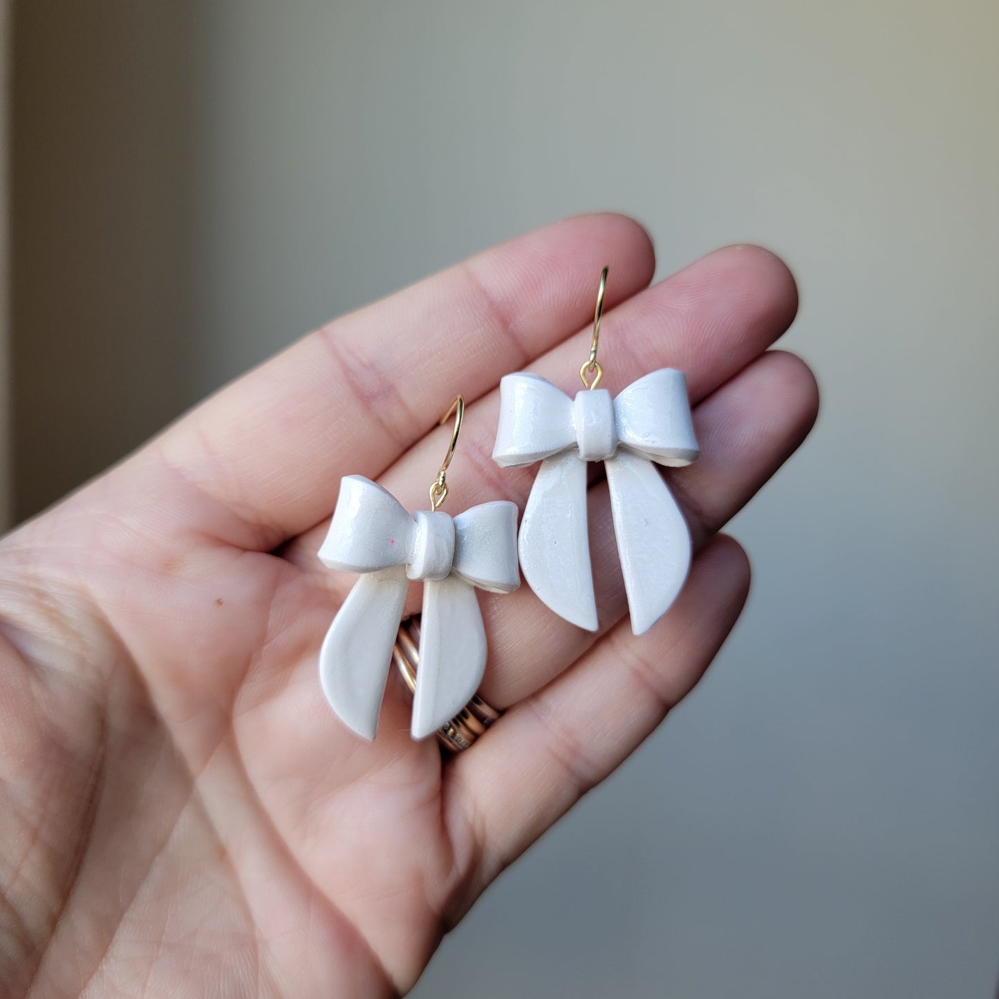 Big Holiday Bow Earrings