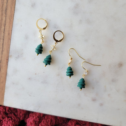 Christmas Tree Bead Earrings