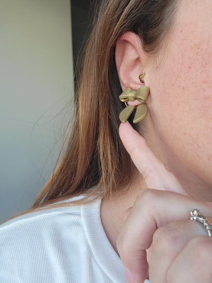 Big Holiday Bow Earrings