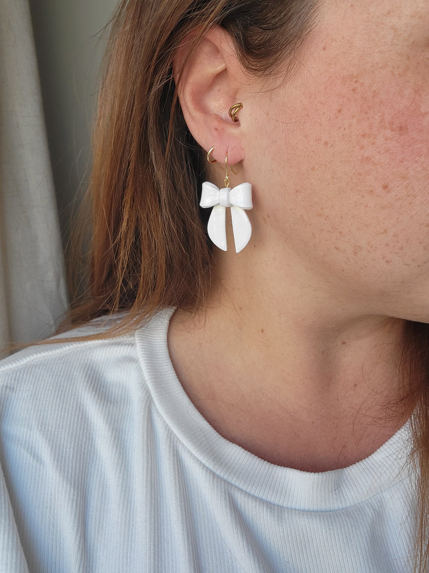 Big Holiday Bow Earrings