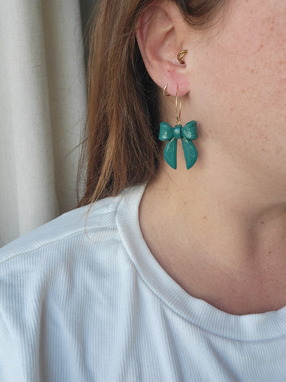 Big Holiday Bow Earrings