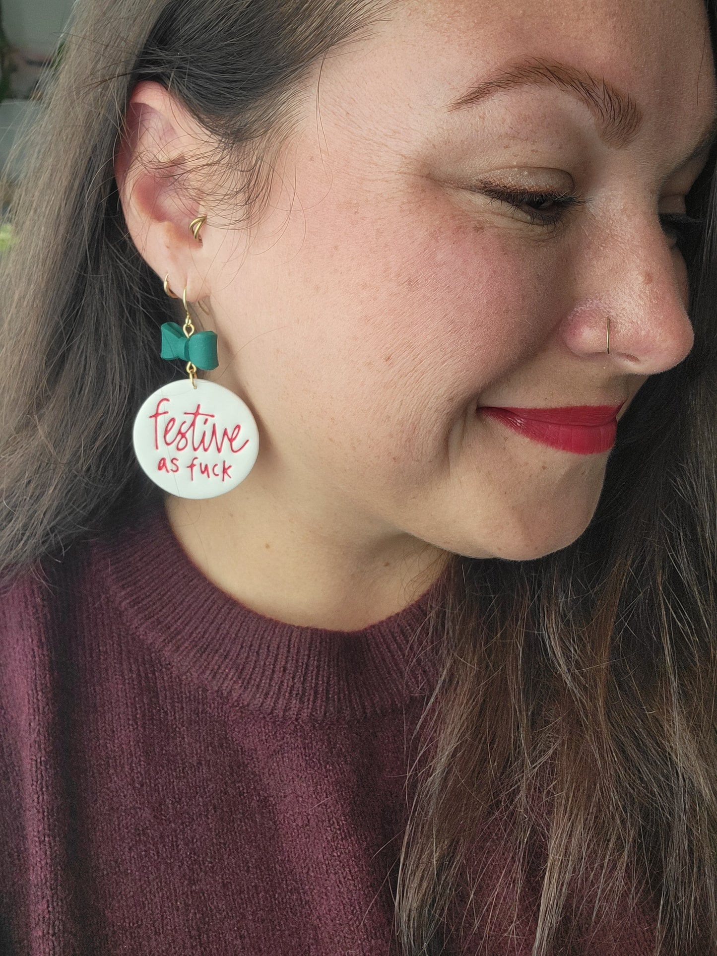 NSFW Holiday Ornaments and Earrings