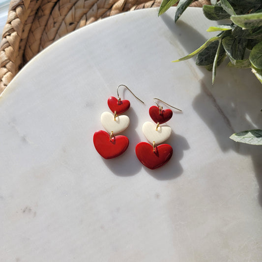 Red and White Heart Stacks