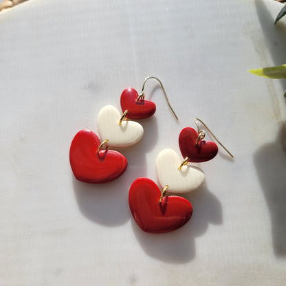 Red and White Heart Stacks